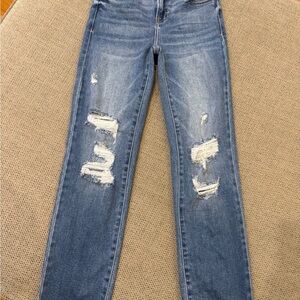 Classic Blue Distressed Women's Jeans